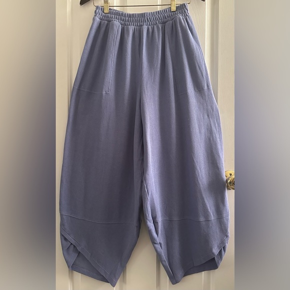 FREE PEOPLE FP Beach SM Lavender Harem Wide Leg Cotton Barrel Boho Hip Hop Pants - Picture 1 of 11